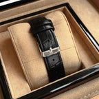 Relógio Maculino de Couro Solenne Black