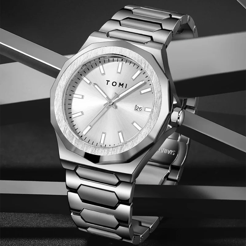 Relógio Masculino Luxo Prata