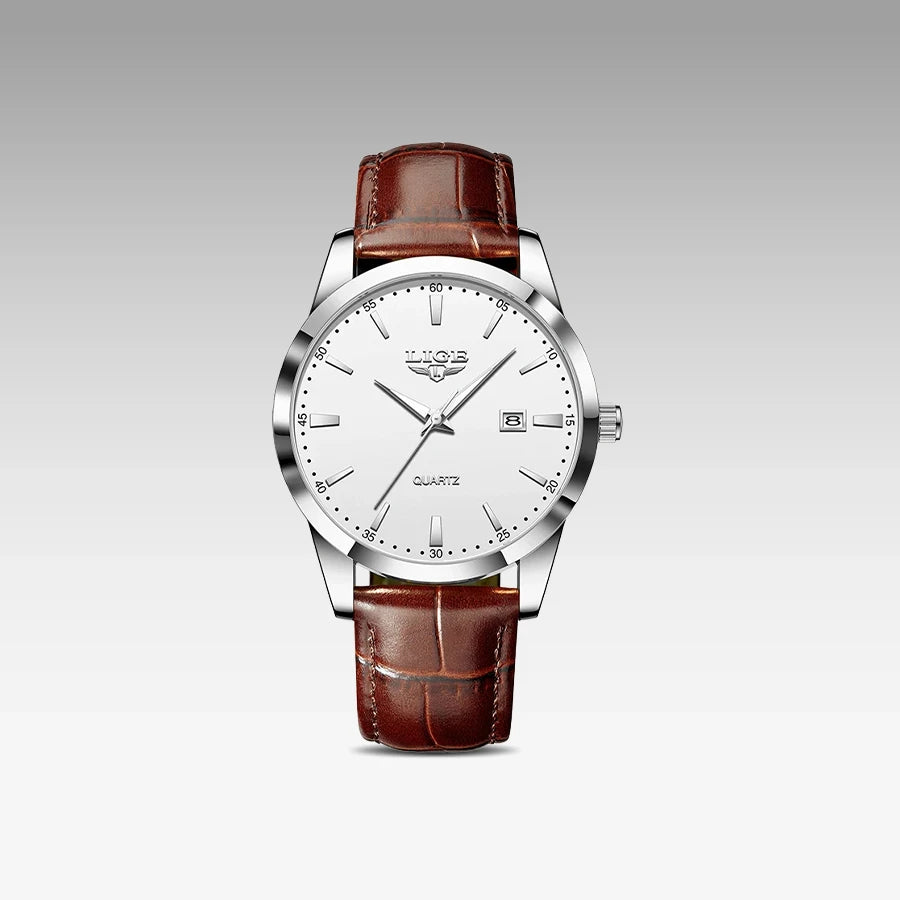 Relógio Masculino de Couro Célico Silver