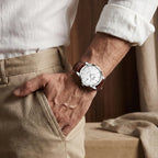 Relógio Masculino Sofisticado com Mostrador Prata