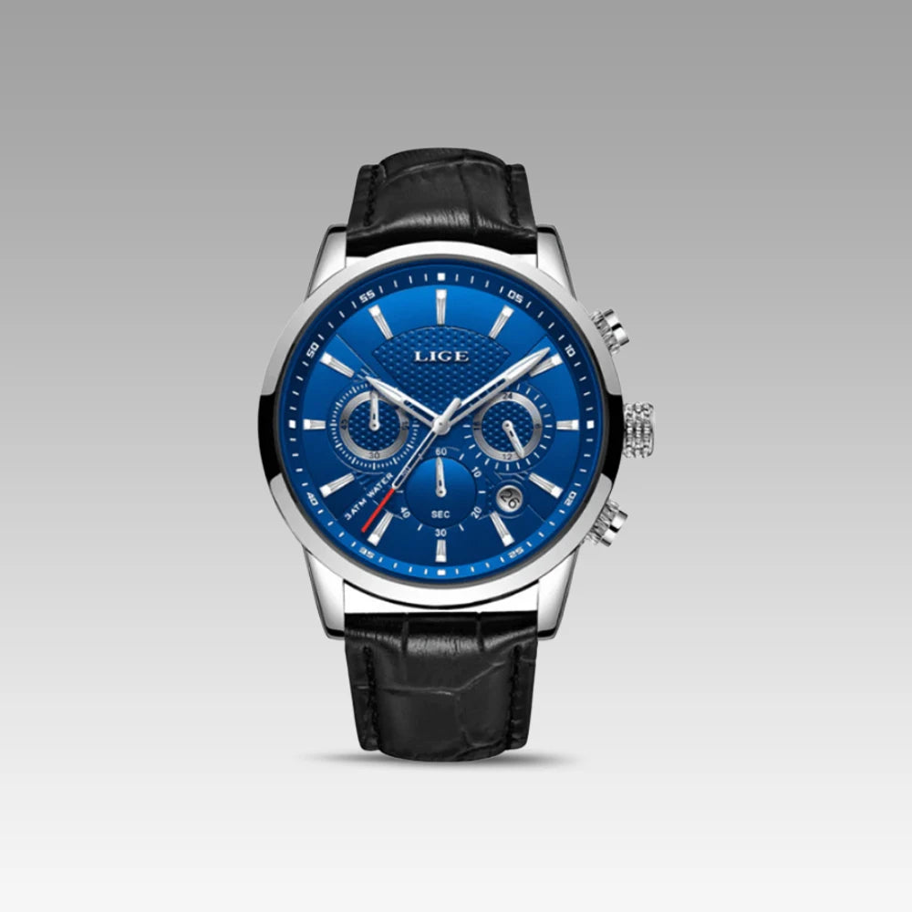 Relógio Masculino de Couro Ferren Blue