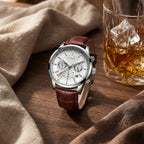 Relógio Masculino de Couro Ferren White