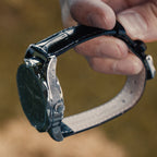 Relógio Masculino de Couro Luminous Blue Steel 41mm