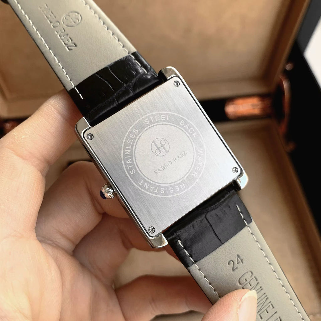 Relógio Maculino de Couro Solenne Black