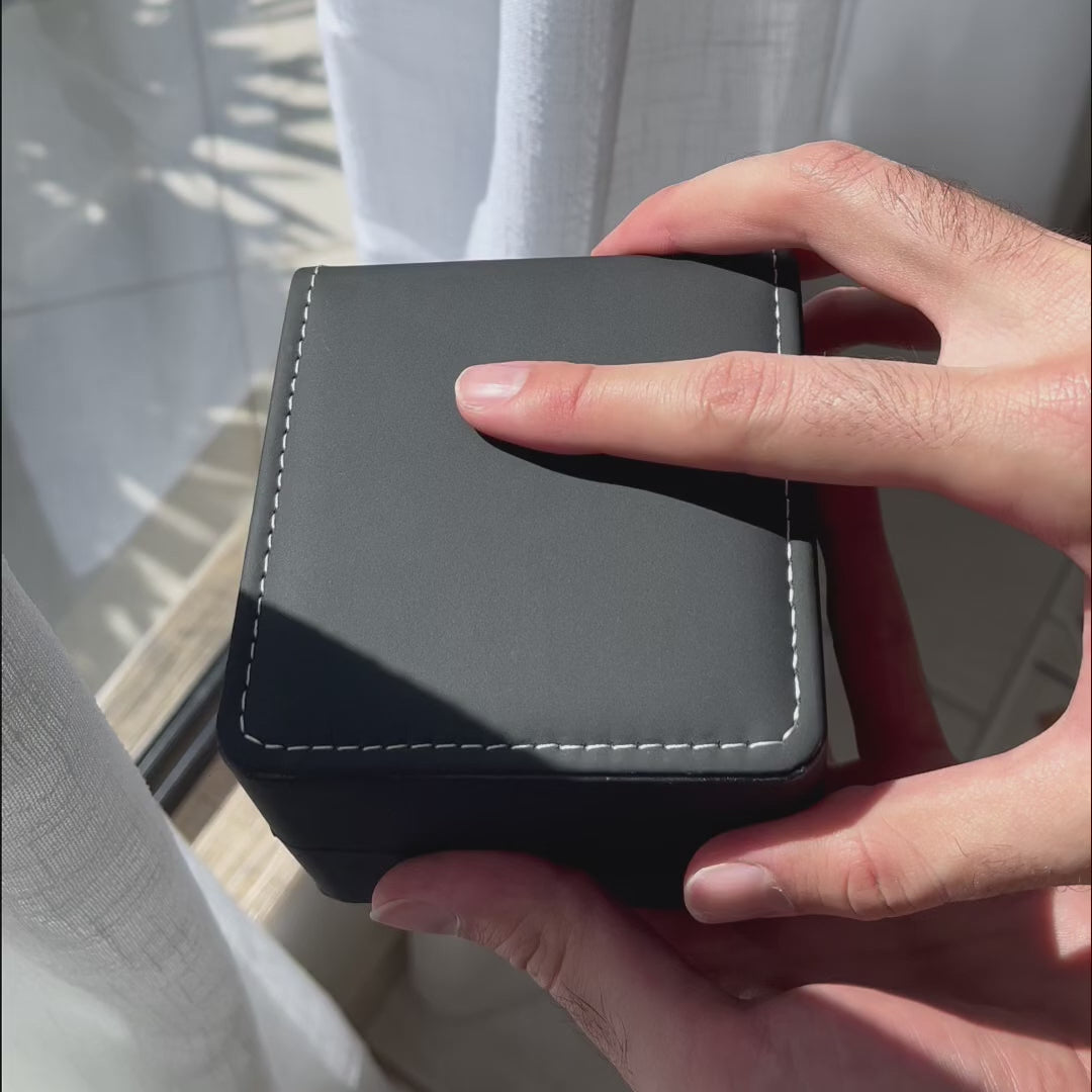 Relógio Masculino de Couro Luminous Blue Steel 41mm