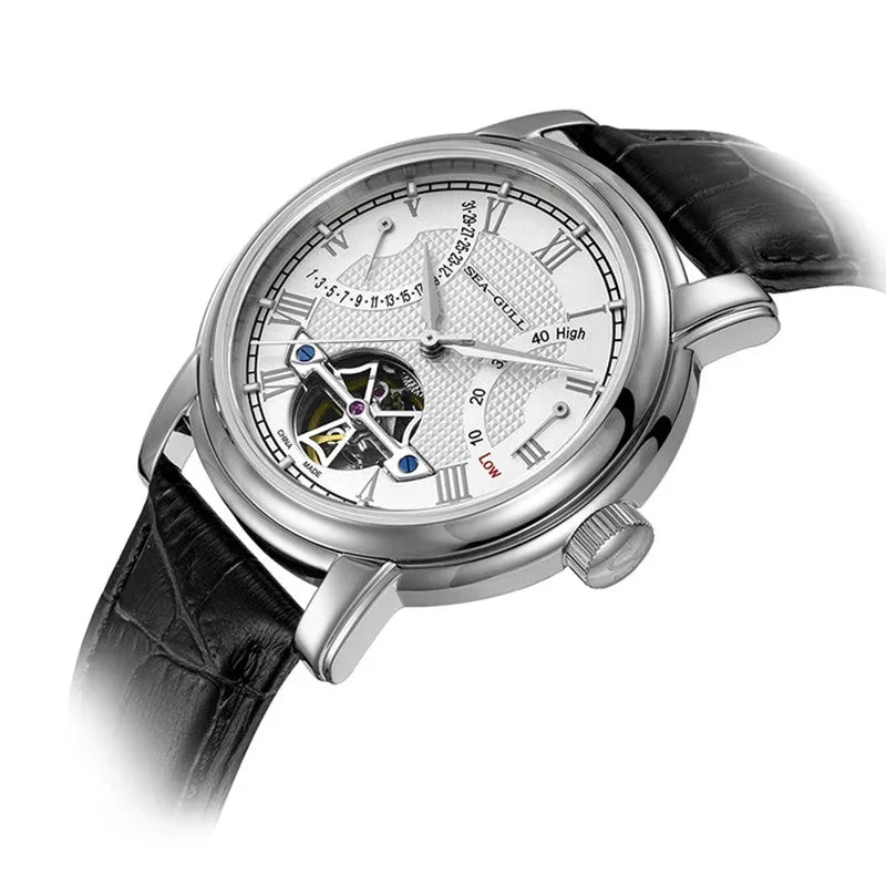 Relógio Masculino de Couro Alvor Black