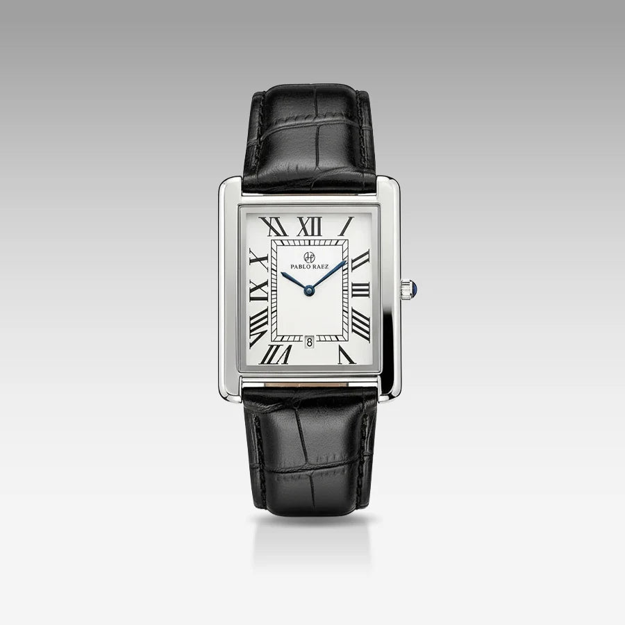 Relógio Maculino de Couro Solenne Black